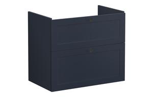 VitrA Root Classic 80cm 2 Drawer Washbasin Unit - Matt Dark Blue